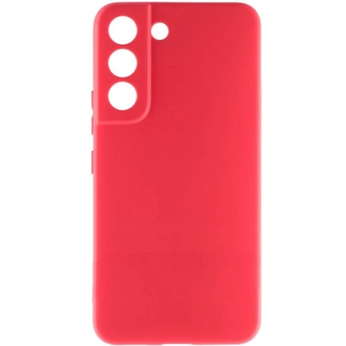 Силиконовый чехол для Samsung Galaxy S22+ Soft Matte с защитой камеры Красный