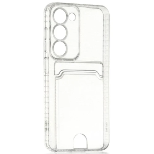 Силиконовый чехол для Samsung Galaxy S23+ Silicone Card Holder Case с защитой камеры Прозрачный