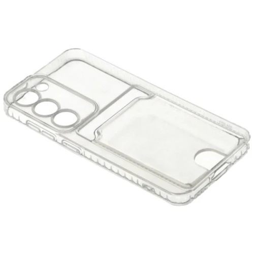 Силиконовый чехол для Samsung Galaxy S23+ Silicone Card Holder Case с защитой камеры Прозрачный