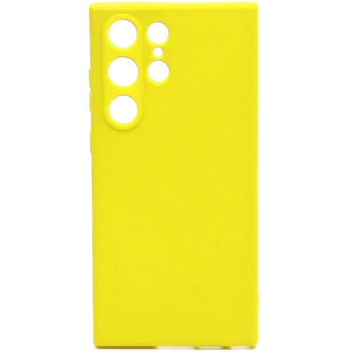Силиконовый чехол для Samsung Galaxy S23 Ultra Soft Case Желтый