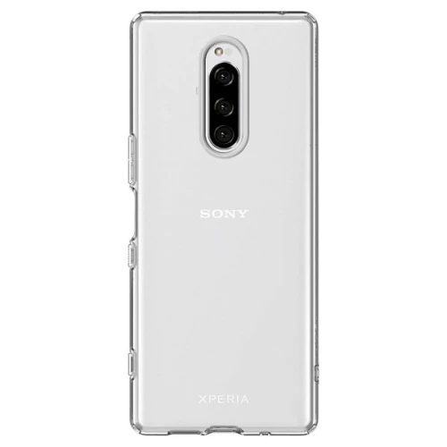 Силиконовый чехол для Sony Xperia 1 TPU 1мм Прозрачный глянцевый
