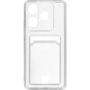Силиконовый чехол для Tecno Spark Go 1 TPU 1.5mm с кардхолдером и защитой камеры Прозрачный