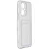 Силиконовый чехол для Tecno Camon 19 Neo Silicone Card Holder Case с защитой камеры Прозрачный