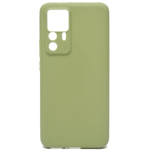 Силиконовый чехол для Xiaomi 12T Soft Matte с защитой камеры Оливковый