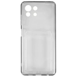 Силиконовый чехол для Xiaomi 11 Lite iBox Crystal с картхолдером и защитой камеры Прозрачный