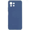 Силиконовый чехол для Xiaomi Mi 11 Lite Soft с микрофиброй Синий