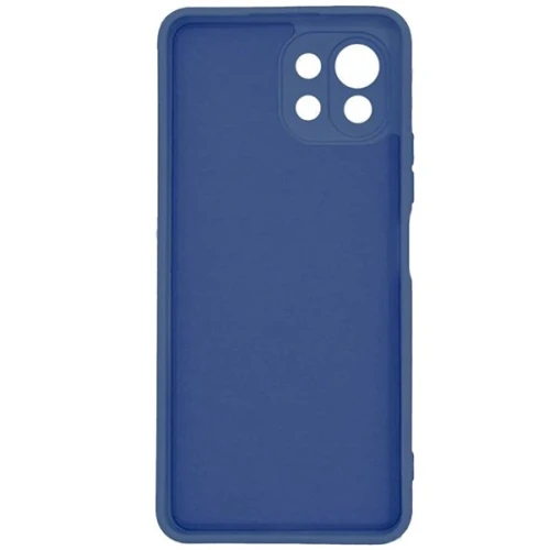 Силиконовый чехол для Xiaomi Mi 11 Lite Soft с микрофиброй Синий