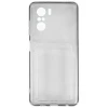 Силиконовый чехол для Xiaomi Poco F3 iBox Crystal с картхолдером и защитой камеры Прозрачный