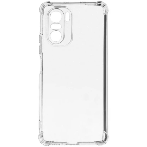 Силиконовый чехол для Xiaomi Poco F3 TPU 1.5мм с усиленными углами и защитой камеры Прозрачный