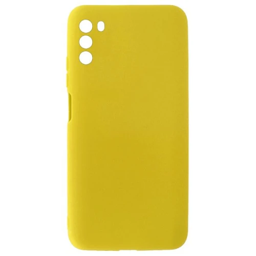 Силиконовый чехол для Xiaomi Poco M3 Soft Matte с защитой камеры Желтый