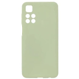 Силиконовый чехол для Xiaomi Poco M4 Pro 5G Soft Matte с защитой камеры Оливковый