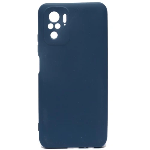 Силиконовый чехол для Xiaomi Poco M5s Soft Matte с микрофиброй Синий