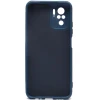 Силиконовый чехол для Xiaomi Poco M5s Soft Matte с микрофиброй Синий