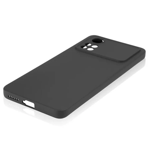 Силиконовый чехол для Xiaomi Poco X4 Pro TPU 1мм защитой камеры Черный