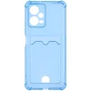 Силиконовый чехол для Xiaomi Poco X5 5G Silicone Card Holder Case с защитой камеры Голубой