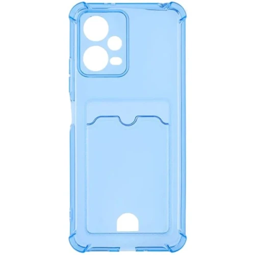 Силиконовый чехол для Xiaomi Poco X5 5G Silicone Card Holder Case с защитой камеры Голубой