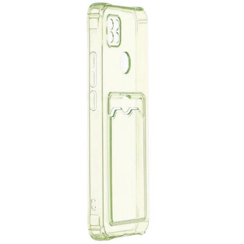 Силиконовый чехол для Xiaomi Redmi 10A Silicone Card Holder Case с защитой камеры Желтый