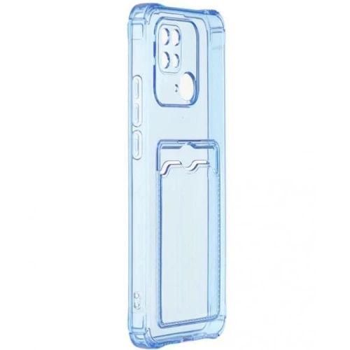 Силиконовый чехол для Xiaomi Redmi 10C Silicone Card Holder Case Голубой