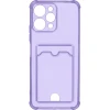Силиконовый чехол для Xiaomi Redmi 12 4G Silicone Card Holder с защитой камеры Сиреневый