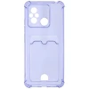 Силиконовый чехол для Xiaomi Redmi 12C Silicone Card Holder с защитой камеры Сиреневый