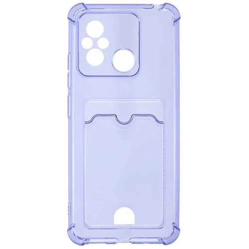 Силиконовый чехол для Xiaomi Redmi 12C Silicone Card Holder с защитой камеры Сиреневый