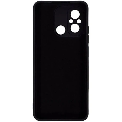 Силиконовый чехол для Xiaomi Redmi 12C Soft Matte с микрофиброй Черный