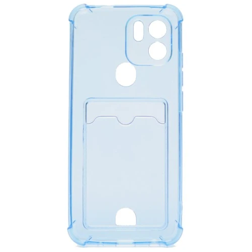 Силиконовый чехол для Xiaomi Redmi A1+ Silicone Card Holder с защитой камеры Голубой