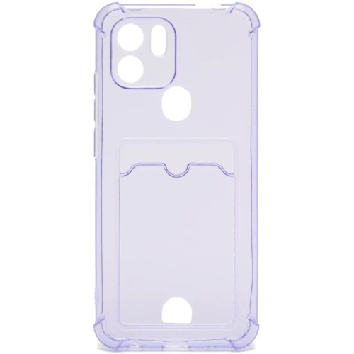 Силиконовый чехол для Xiaomi Redmi A1+ Silicone Card Holder с защитой камеры Сиреневый