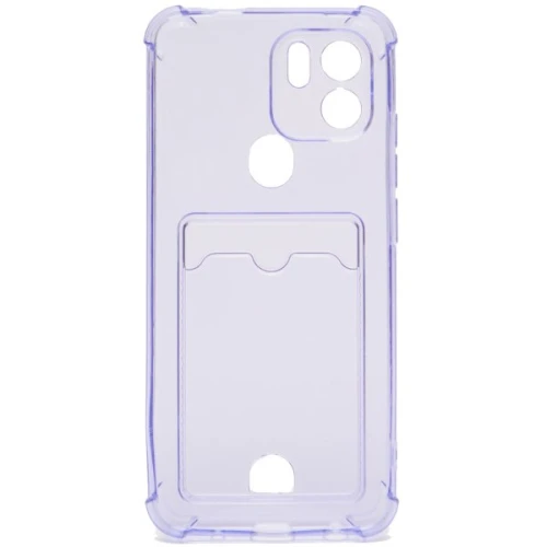 Силиконовый чехол для Xiaomi Redmi A1+ Silicone Card Holder с защитой камеры Сиреневый