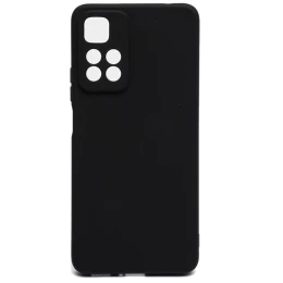 Силиконовый чехол для Xiaomi Redmi Note 11S 5G TPU 1мм с защитой камеры Черный