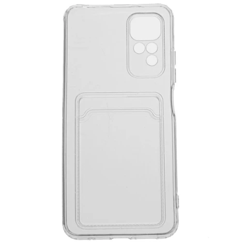 Силиконовый чехол для Xiaomi Redmi Note 12S Silicone Card Holder с защитой камеры Прозрачный