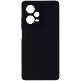 Силиконовый чехол для Xiaomi Redmi Note 12 Pro+ Soft Matte с микрофиброй Черный