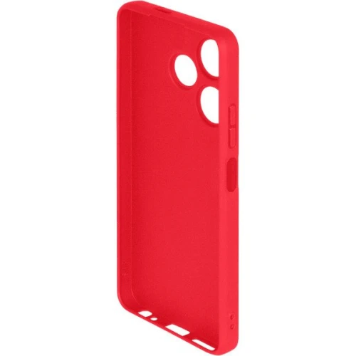Силиконовый чехол для Tecno Spark Go 2024 / Tecno Spark 20 / Tecno Spark 20C / Tecno Pop 8 Soft Matte с микрофиброй Красный