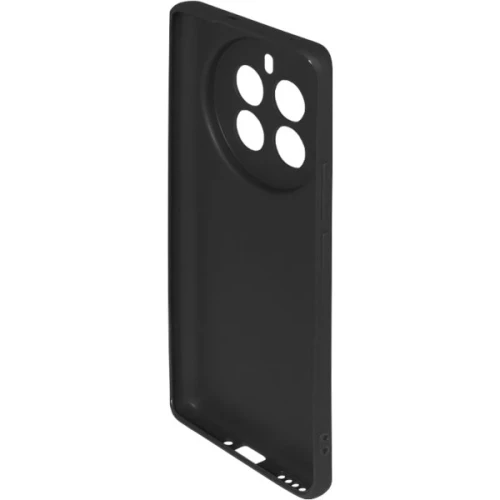 Силиконовый чехол для Realme 12+ 5G Soft Matte с микрофиброй Черный