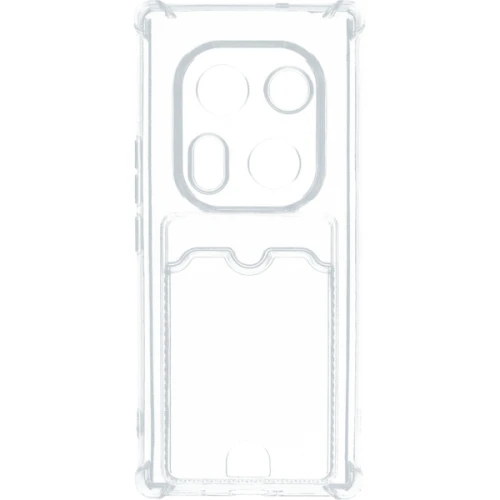 Силиконовый чехол для Tecno Phantom X2 5G Silicone Card Holder с защитой камеры Прозрачный