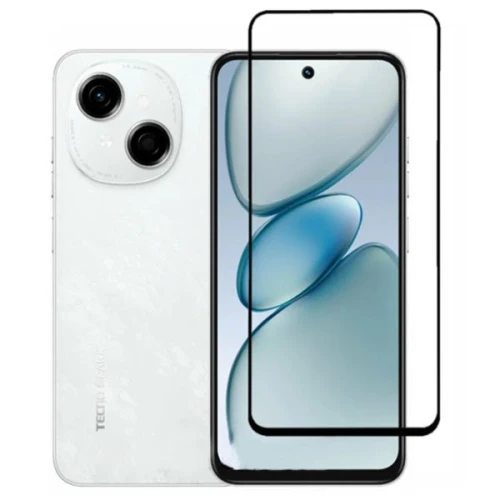 Защитное стекло для Tecno Spark Go 1 Glass Pro Full Glue 9D Черное