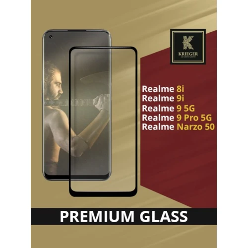 Защитное стекло для Realme 9i / Realme 8i Krieger Черное