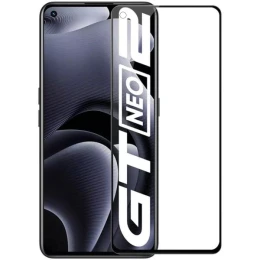 Защитное стекло для Realme GT Neo 2 5D с вырезом под камеру Черное