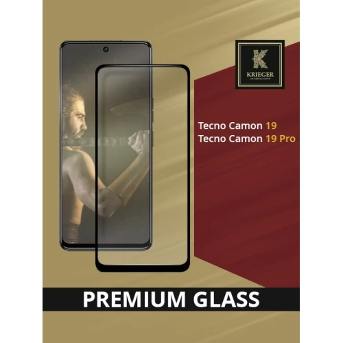Защитное стекло для Tecno Camon 19 / Tecno Camon 19 Pro Krieger Черное