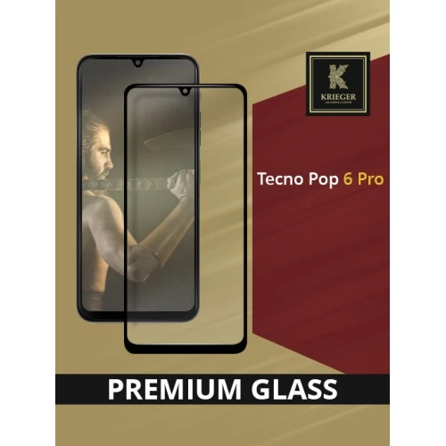 Защитное стекло для Tecno Pop 6 Pro Krieger Черное