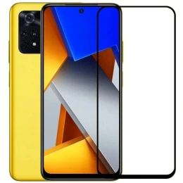 Защитное стекло для Xiaomi Poco M4 Pro Glass Pro Full Glue Черное