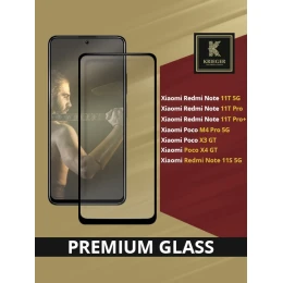 Защитное стекло для Xiaomi Redmi Note 11T 5G Krieger Черное