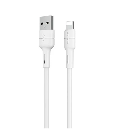 Кабель USB для Apple Lightning Borofone BX30 TPU 1м Белый