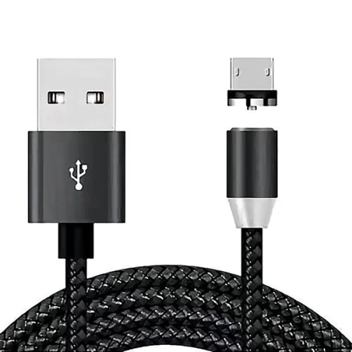 Кабель USB MicroUSB DC Magnetic магнитный Черный