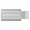 Переходник OTG MicroUSB - Lightning Borofone BV5 Серебряный